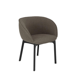 Kartell Charla armchair in Orsetto fabric with black structure Kartell Orsetto 3 Brick Red - Buy now on ShopDecor - Discover the best products by KARTELL design