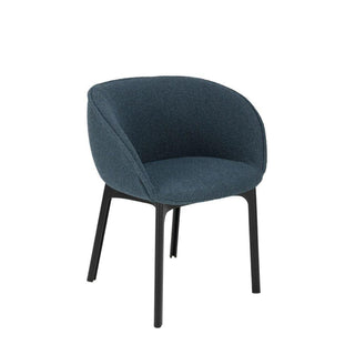 Kartell Charla armchair in Orsetto fabric with black structure Kartell Orsetto 5 Blue - Buy now on ShopDecor - Discover the best products by KARTELL design