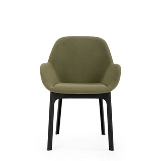 Kartell Clap armchair in Aquaclean fabric with black structure Kartell Aquaclean 4 Green - Buy now on ShopDecor - Discover the best products by KARTELL design