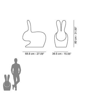 Qeeboo Rabbit Chair in the shape of a rabbit - Buy now on ShopDecor - Discover the best products by QEEBOO design