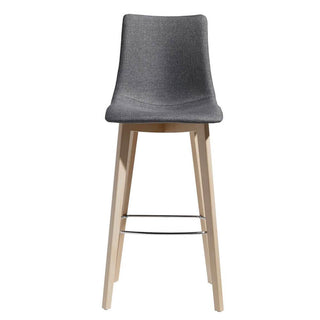 Scab Natural Zebra Pop stool h. 78 natural beech legs - grey fabric seat - Buy now on ShopDecor - Discover the best products by SCAB design