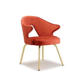 Scab You armchair satin brass effect legs coral velvet seat - Buy now on ShopDecor - Discover the best products by SCAB design