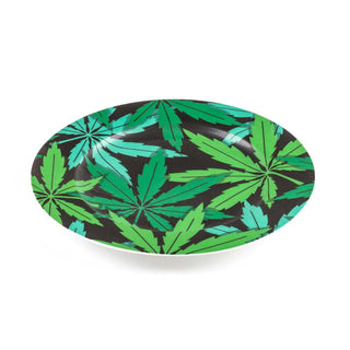Seletti Blow Weed dinner plate diam. 27 cm. with weed decor - Buy now on ShopDecor - Discover the best products by SELETTI design