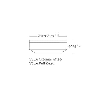 Vondom Vela round pouf diam.120 cm by Ramón Esteve - Buy now on ShopDecor - Discover the best products by VONDOM design